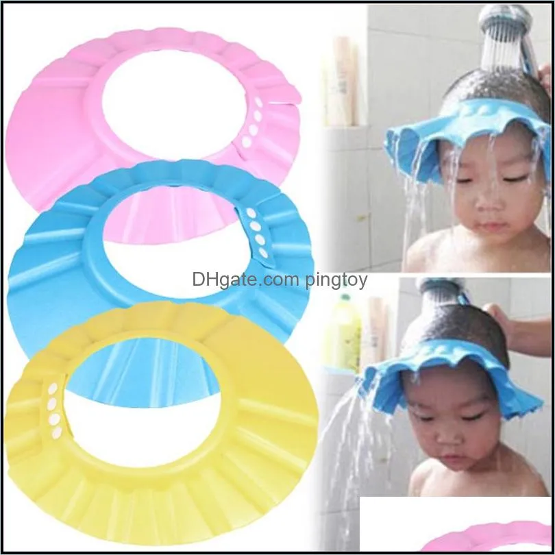 CAPS BABY, MATERNITYEVA FOAM JUSTABLE Baby Barn Shampoo Bath Shower Cap Hat Wash Hair Shield For Kids Head Drop Delivery 2021 Dzchr