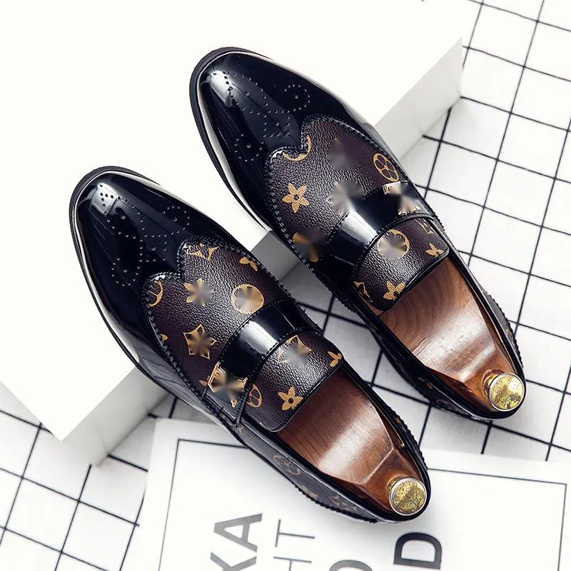 Loafers Mannen Schoenen PU Lederen Modejurk Klassieke Comfortabele Lente Herfst Slip op Ronde Teen Buiten Beknopt Casual Business DP018