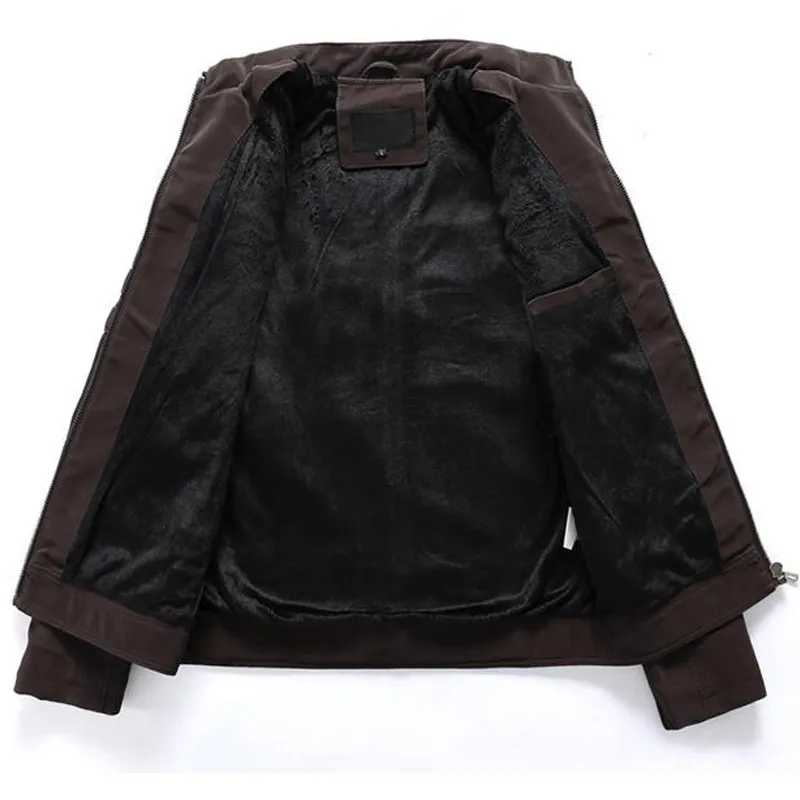 Chaquetas de cuero de otoño e invierno para hombre, chaqueta de motociclista con cuello levantado a la moda, abrigos de cuero PU Retro lavados con cremallera informal para hombre