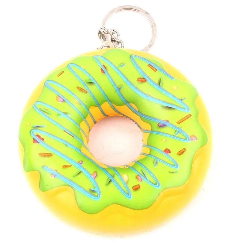 Squishy 7.5cm Kawaii Soft Scented Squishy Donut Rebote Lento Squeeze Decompression Toy Acessórios Telefone Squishies Simulação