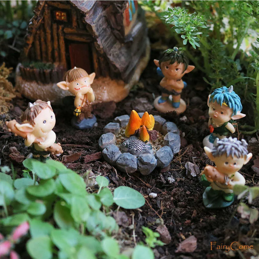 Ensemble de 6 Figurines de Fées Elfes Fées de Jardin Fées Figurine  Figurines de Fées Miniatures Accessoires Jardin outdoor Décoration Figurine