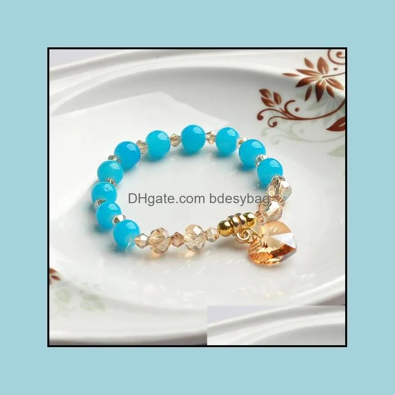 Charm Bracelets Masculina Glass Jewelry Bijoux Bead Bracelets