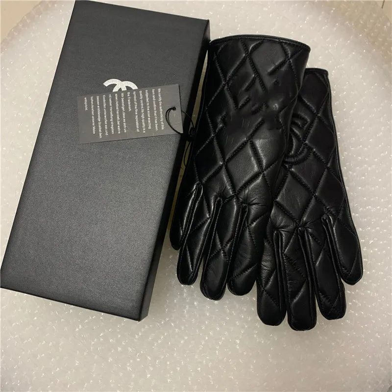 Gants en cuir d'hiver en peau de mouton à écran tactile en peluche pour le cyclisme avec des gants chauds et isolés en peau de mouton