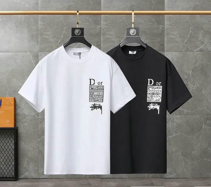Beroemde Heren Hoge Kwaliteit T-shirt Letter Print Ronde Hals Korte Mouw Zwart Wit Mode Mannen Vrouwen Hoge Kwaliteit Tees3