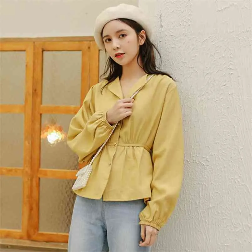Combinar Blusa Blusas Amarillas De Moda Blusas Amarillas De Manga - Main Image