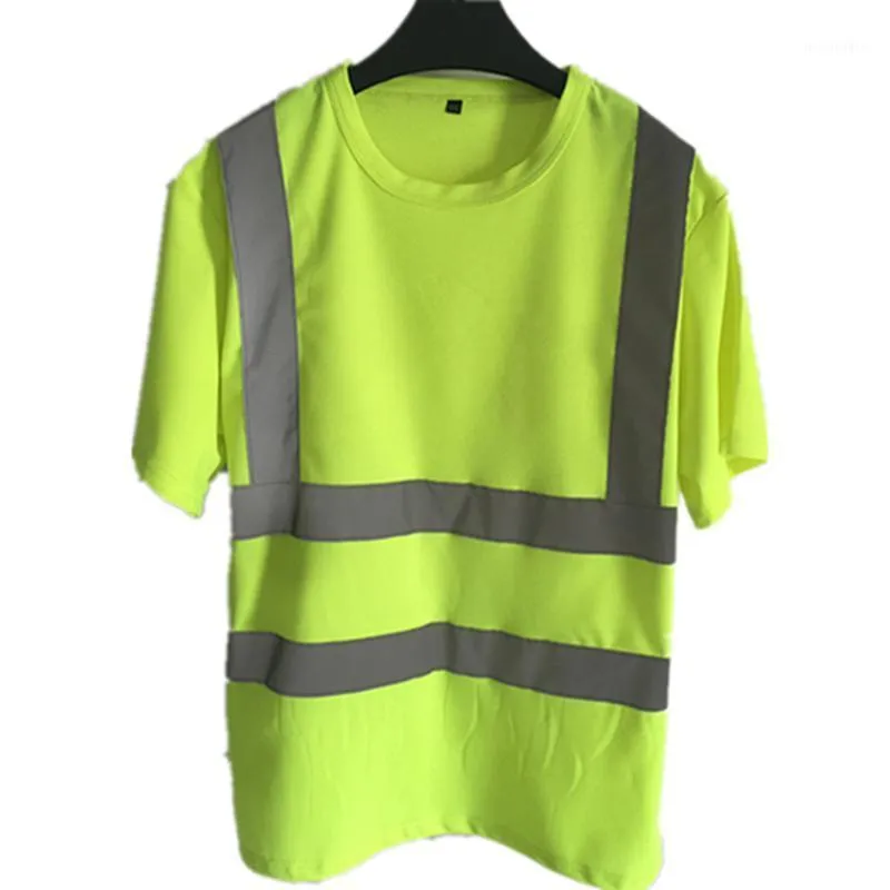 Hi Vis Mens T Shirt Short Sleeve Safety High Visibility Reflective Shirts Tops 