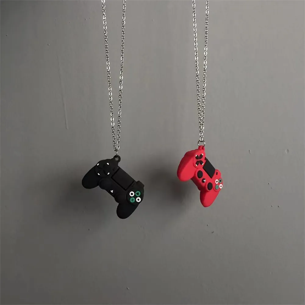 Creative Video Game Handvat Ketting Simulatie Joystick Model Hanger Mannen Vrouwen Paar Neckalces Trinket Geschenk Sieraden Geheel