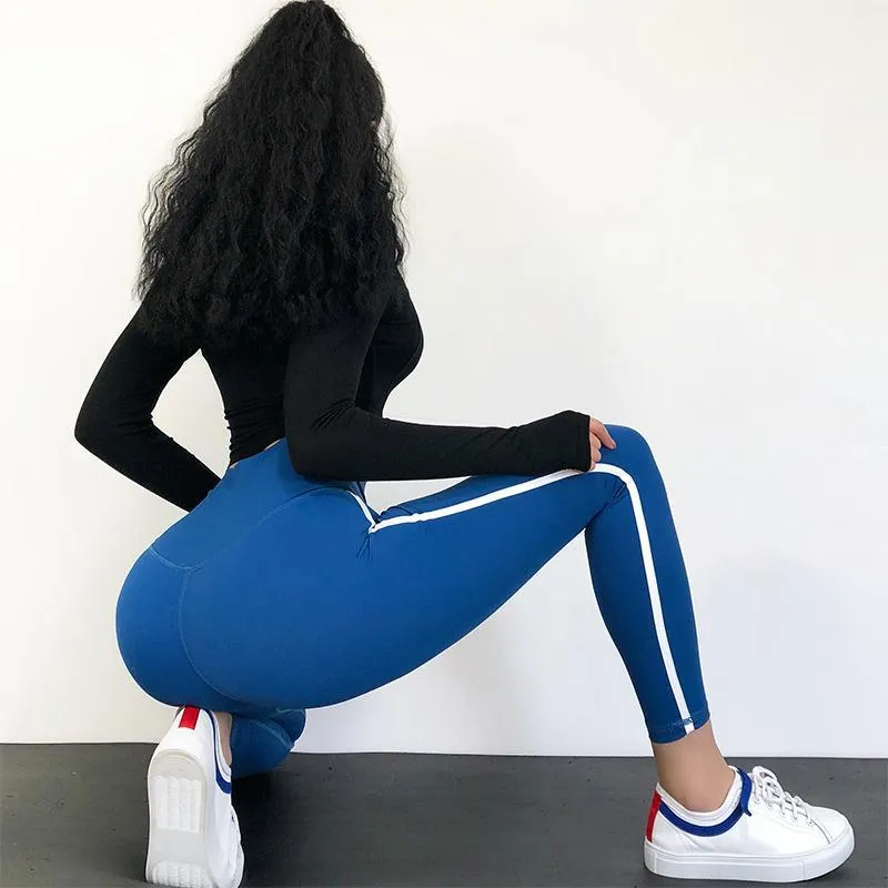 High Waisted Red Moto Fitness Yoga Pants For Women Big Booty Gym Leggings  Sports Running Workout Compression Sport Tights1 From Caiwenjili, $27.72