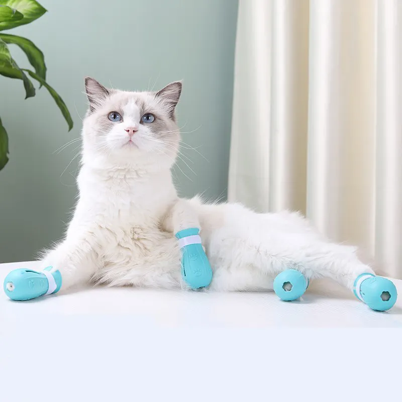 Katter Grooming Anti Scratch Boots Silicone Cat Shoes Paw