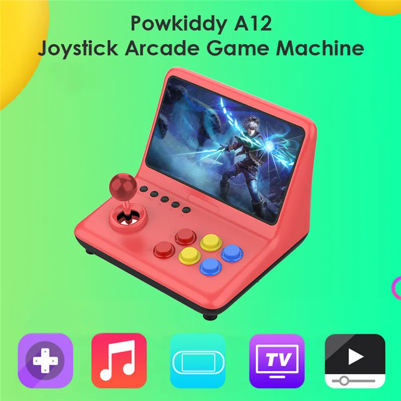 whatsko powkiddy A12 アーケード 9インチ液晶ゲーム未使用 9インチIPS画面統合アーケードジョイスティックを備えた