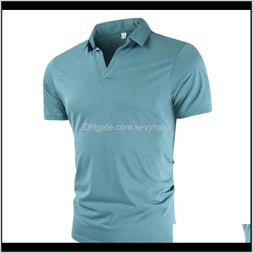 men casual solid color turn down collar short sleeve top slim business shirt lapel plus size short sleeve men`s shirt