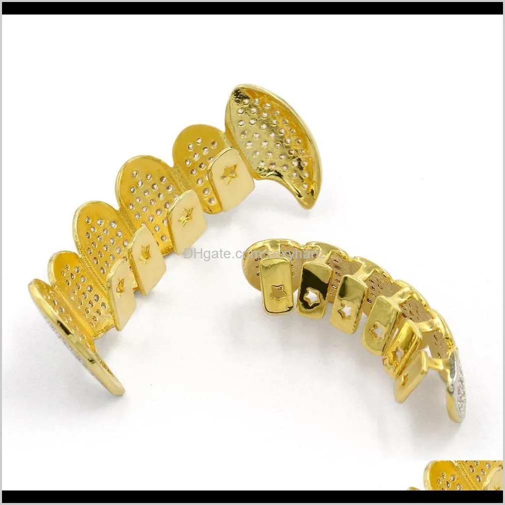 hip-hop gold braces exotic sentiment environmental hip-hop jewelry 18k real gold teeth grillz caps dental braces europe and america