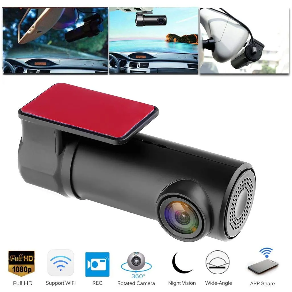 Caméra de voiture double WIFI Mini - avant 1080P + arrière 1440P