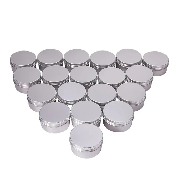 Hot selling small miniature multipurpose screw lid 5g 10g 15g metal aluminum cosmetic cream candle jars for packaging