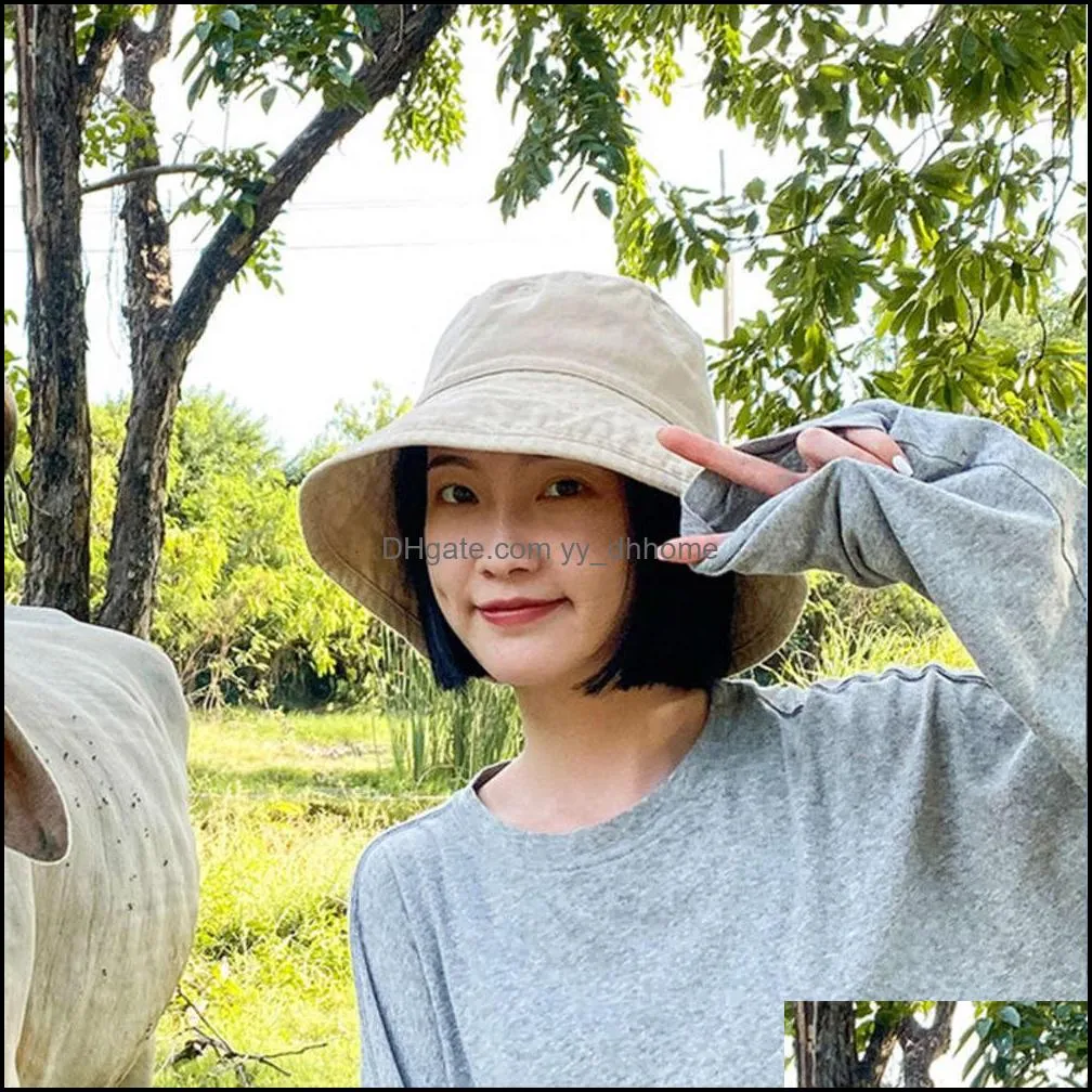 2021 summer new Fisherman Hat Women`s Korean version tide solid color basin hat sunscreen sunshade men`s and women`s sun