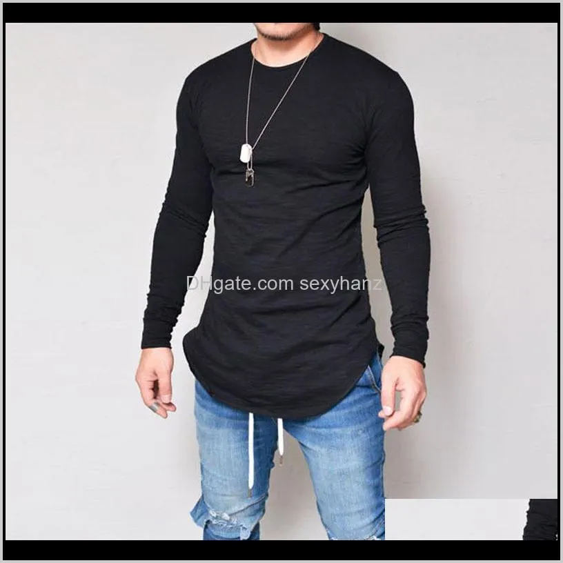 long sleeve t shirt men cotton casual tshirt streetwear solid color slim fit fitness clothing mens tee shirts top