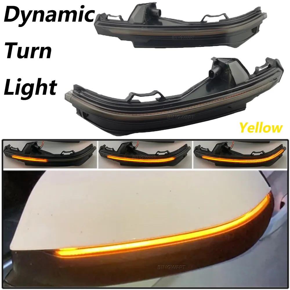 2PCS Dynamic Repeater Indikator Blinker LED Turn Signal Light för AUDI Q5 FY Q7 4M Bakövelsespegel Sekvensventil lampa 2016-2019