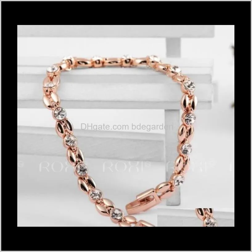 bracelets zircon beaded bracelets kernel shape rose gold color bracelets for women hot fashion free of shipping