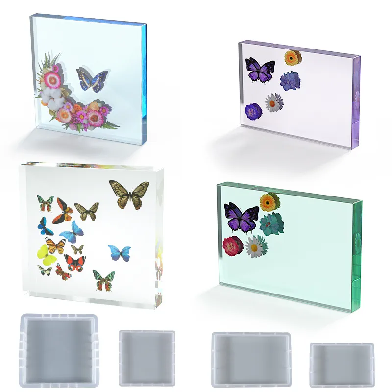 Resin Photo Album Molds Jewelry Decoration Large Silicone Picture Frames Epoxy Resin Casting Mould for DIY Home Table Decor