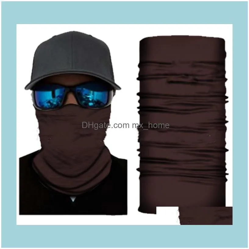 Magic Scarf Bandana Solid Designer Face Masks Multifunctional Outdoor Headscarf Breathable Sweat Absorbing Mask Outdoor Neck Cover