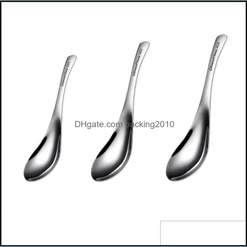 Chinese Style 304 Stainless Steel Spoon Creative Household Spoons Set Adult Thickeninga05