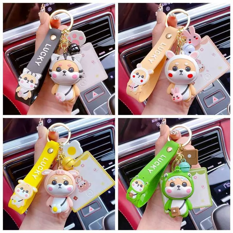 1 PC Creative Cute Cartoon Moda Brelok Brelok z Bell Wisiorek Trendy | Kluczowe Łańcuchy Doll około 4 * 6 cm 5 Styl Nowy Populor G1019