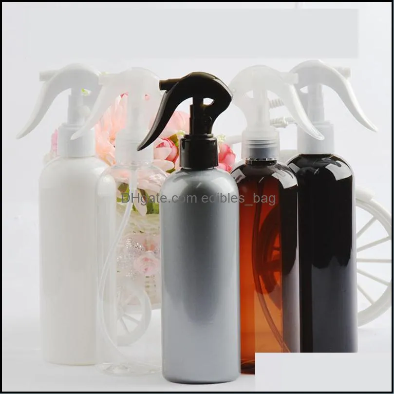 Packing Bottles 300ml Black Plastic Spray With Fine Mist Sprayer Shampoo Shower Gel Refillable Bottle