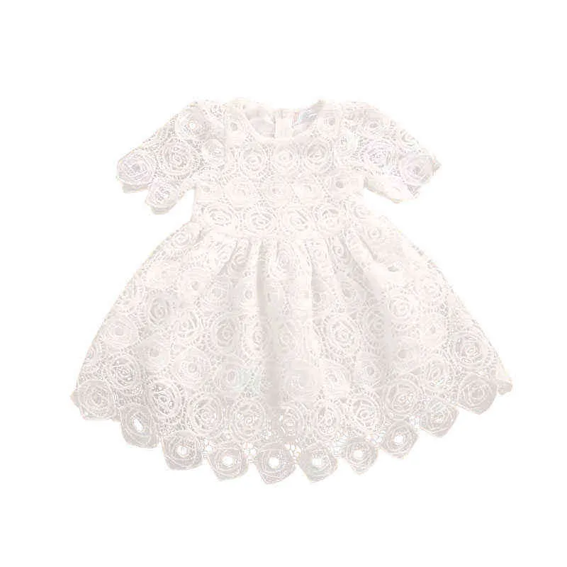 0-24M Toddler Newborn Baby Girls Dress White Lace Tutu Party Wedding Dress Princess Easter Costumes For Infant Girls G1129