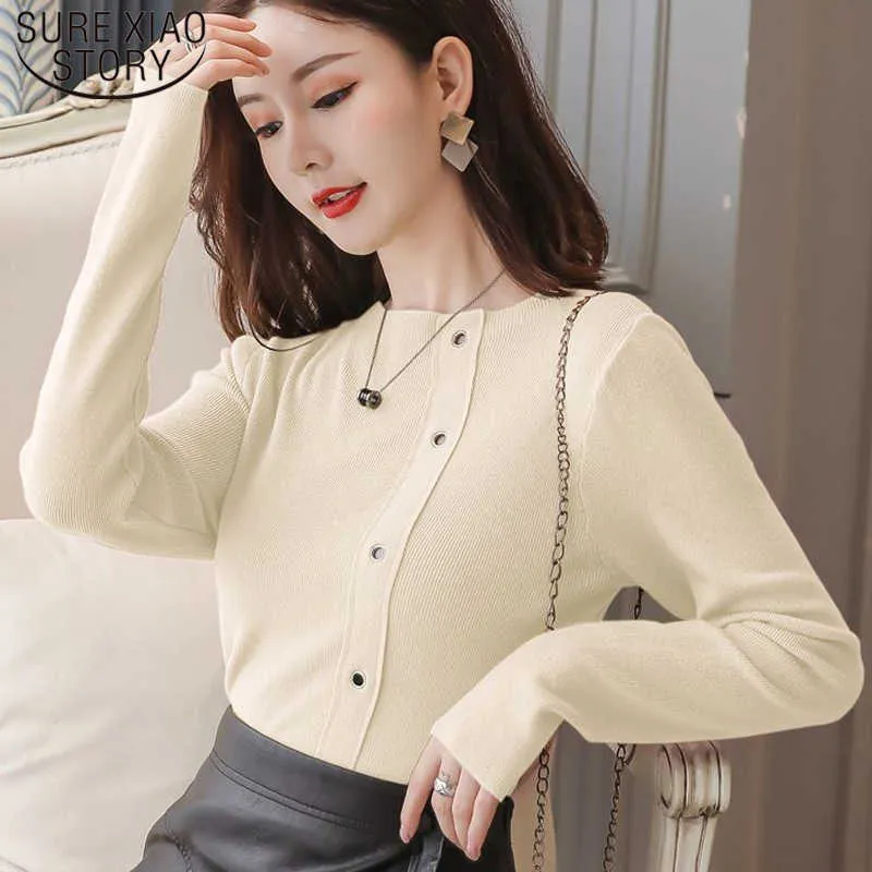 Autumn Winter Fashion Women Sweaters Long Sleeve Tight Knit Base Women Shirt Pullover Solid Sweater Women 6499 50 210527