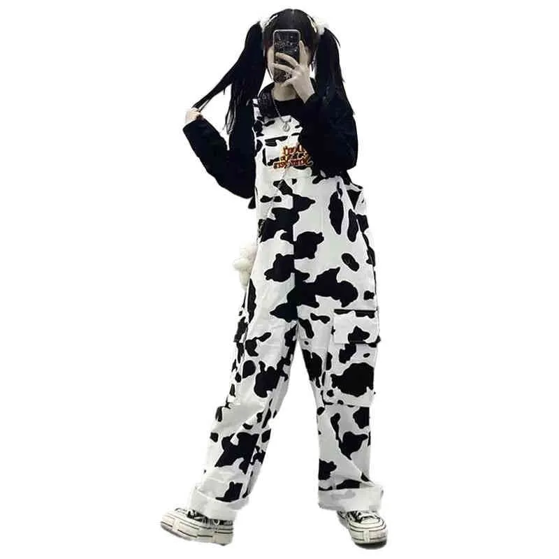 Salopette À Imprimé Vache Combinaison Harajuku Street Style