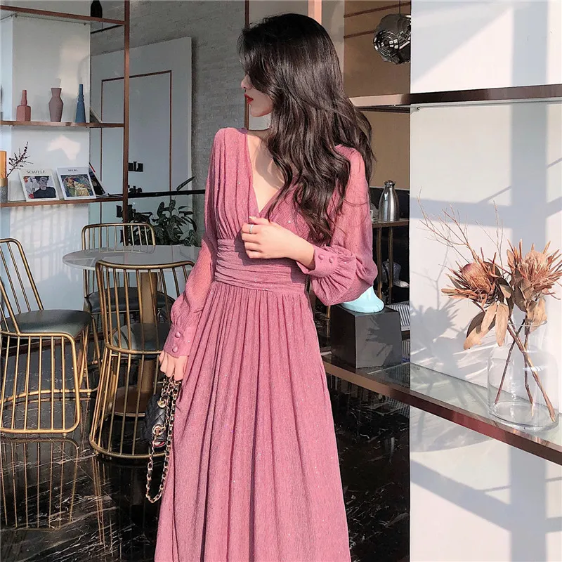 Vestidos largos 2025 plisados de fiesta