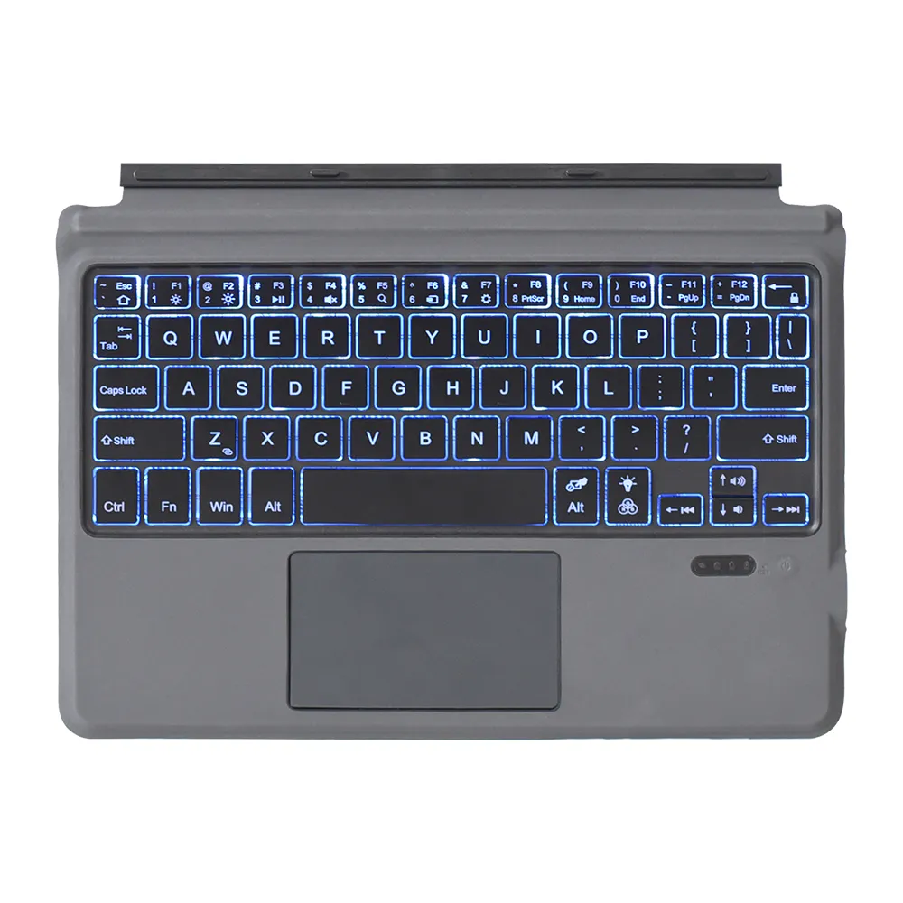 Para Surface Pro Type Cover teclado portátil 7 colores retroiluminación USB  C recargable negro inalámbrico BT teclado con panel táctil