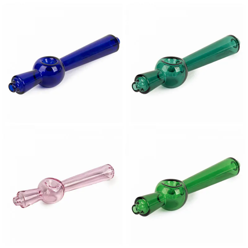 Tubi freddi Pyrex Vetro spesso Colorato fatto a mano Erba secca Tabacco Bong Handpipe Oil Rigs Rullo a vapore Decorazione di lusso Supporto per fumatori DHL Free