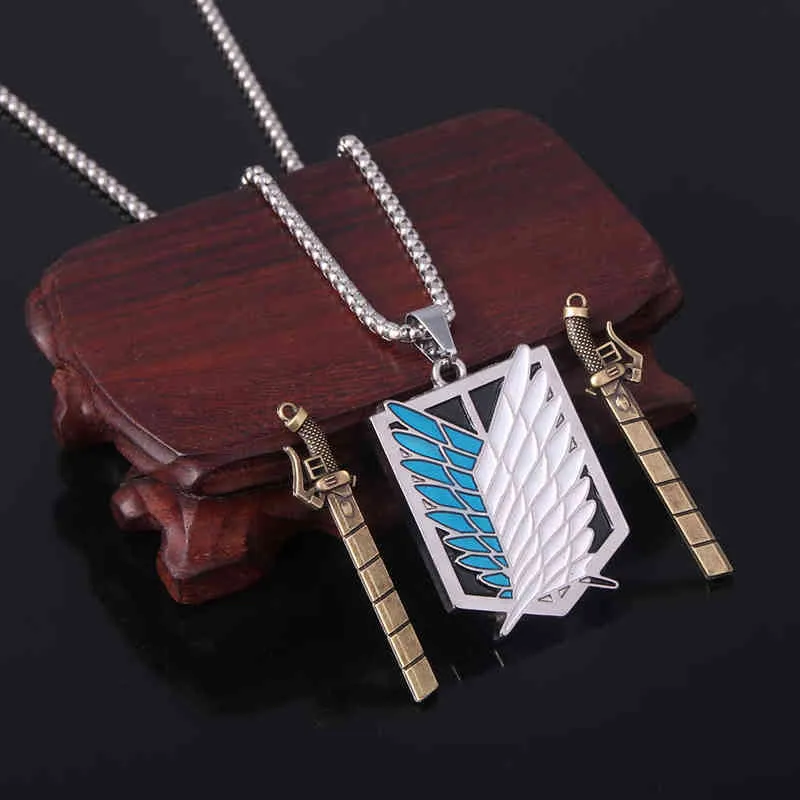 Buy Necklace Pendant Anime Attack On Titan Necklace Metal Rope Chain  Rotatable Survey Corps Wings of Liberty Pendant Women Cosplay Men Jewelry  Kolye Online at desertcartINDIA