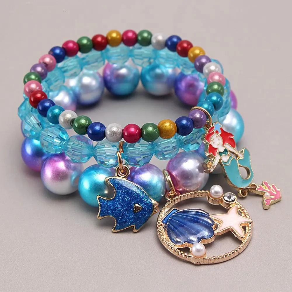 Untamed Mermaid Spirit Wrap Bracelet, Silver Mermaid Jewelry