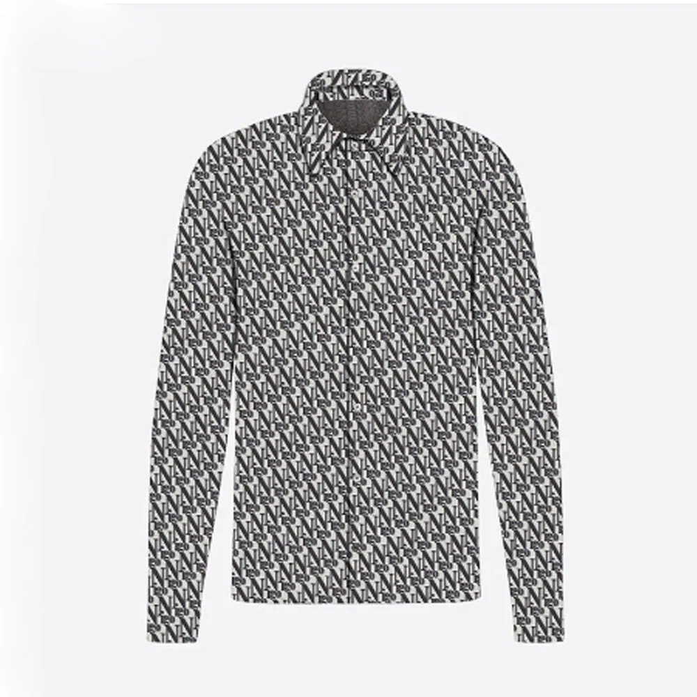 Mens Designer Shirts Brand Clothing Men Long Sleeve Flower Print Dress Shirt Hip Hop High Quality Cotton Tops 84159