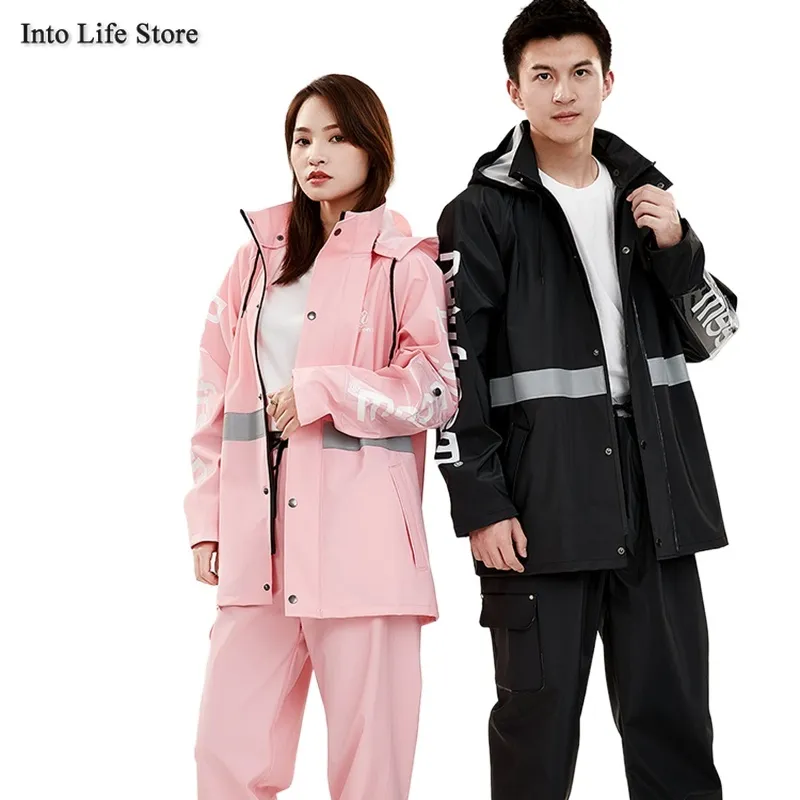 Waterproof Raincoat Women Men Rain Pants Suit Motorcycle Poncho