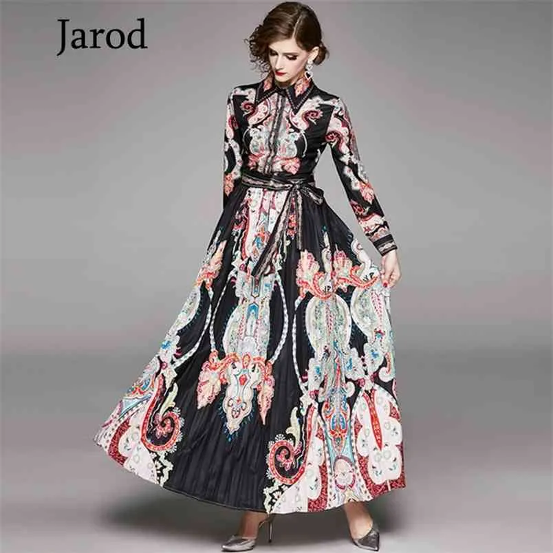 Runway Designer Spring Bow Shirt Dresses Women Long Sleeve Robe Fashion black Print Beach Holiday Maxi Vestdios 210519