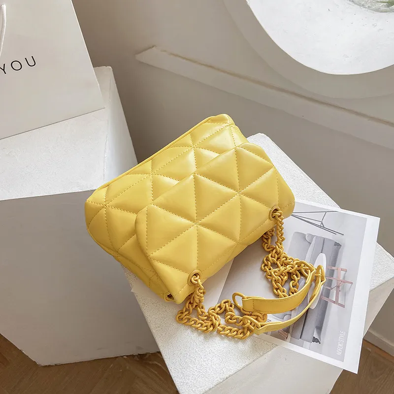 Online celebrity designer bags 2021 new style fashionable one-shoulder Cross Rhombus Square bag popular chain messenger bags shoulder bag