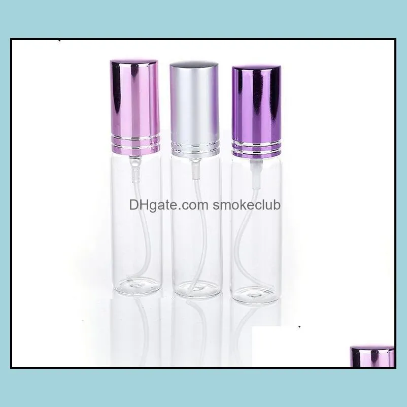 100pcs MINI 10ml metal Empty Glass Perfume Refillable Bottle Spray Perfumes Atomizers Bottles 10 colors Wholesale