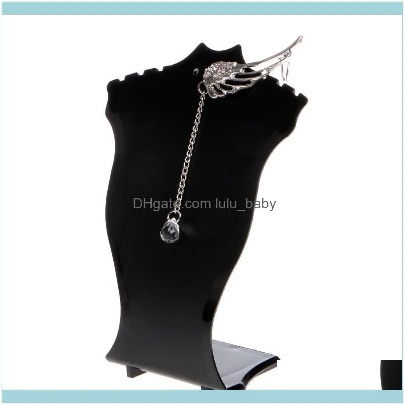 Pendant Necklace Chain Earring Jewelry Bust Display Holder Stand Showcase Rack Pouches, Bags