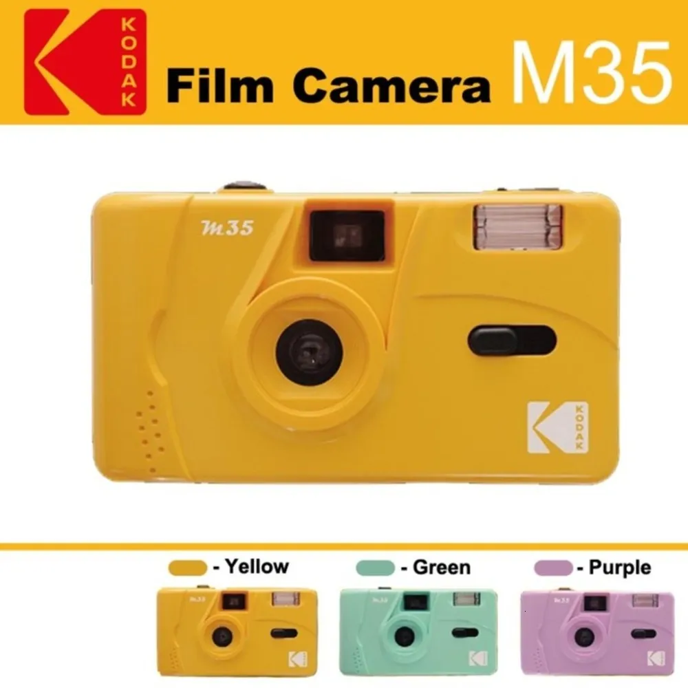 Kodak Vintage Rétro M35 35 Mm Caméra De Film Réutilisable Jaune