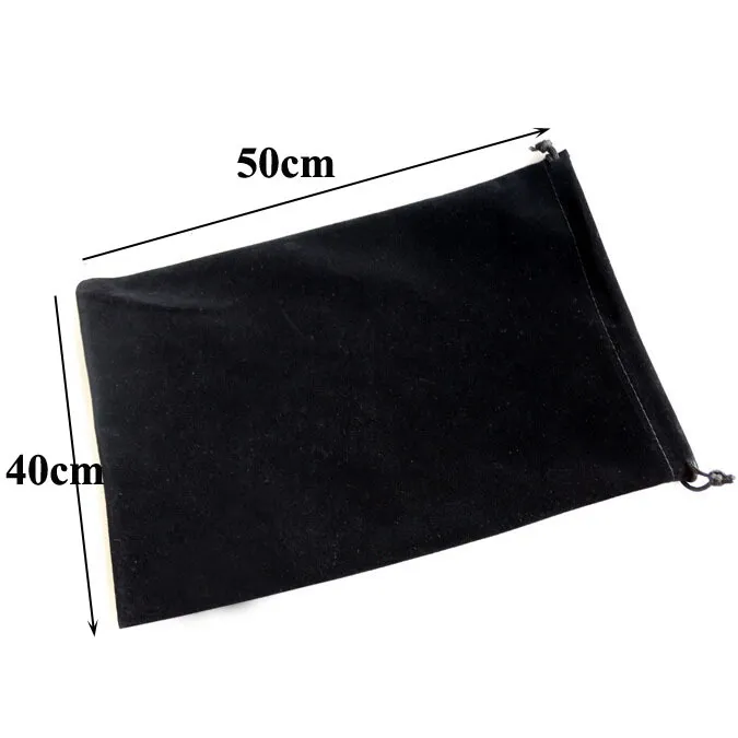 Stor mycket stor storlek 40x50 cm svart / röd / beige / brun sammet för tablet pc dator jul bröllop förpackning presentpåse