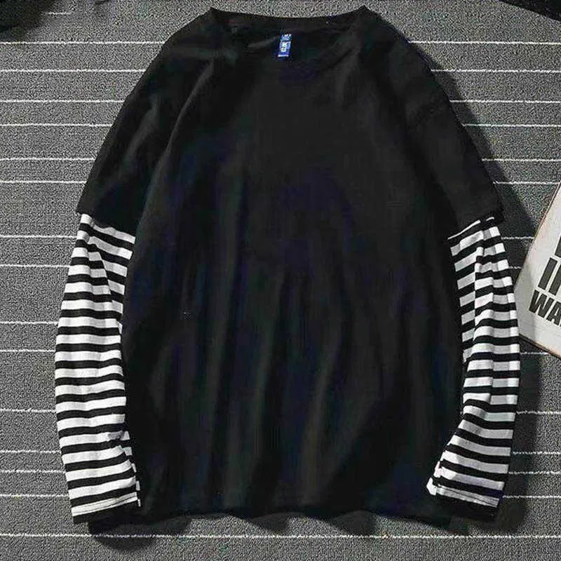 トップス HARAJUKU LONG SLEEVE TEE // BLACK Harajuku Ins Long Sleeve Shirt | Harajuku Long Sleeve Tee