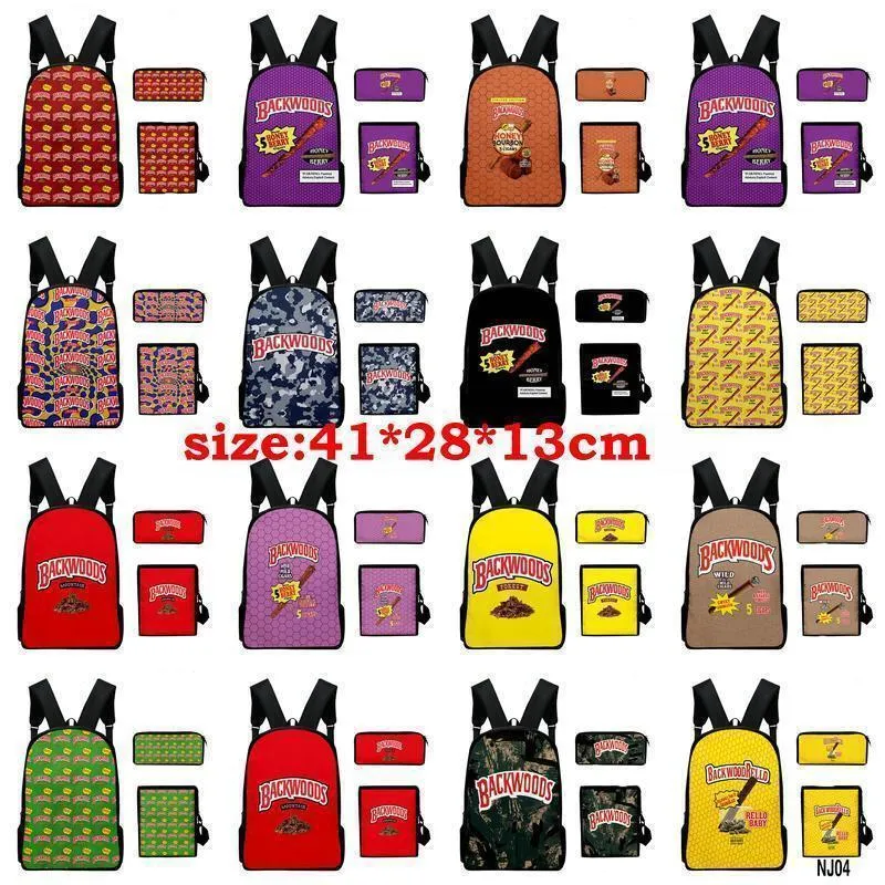 14styles 3pcs/set Backwoods Russian Cigar 5 White Backwoodrello Rello Baby Grid Brightyellow Adyisory Backpacks For Teens Pen Bags qylyBE