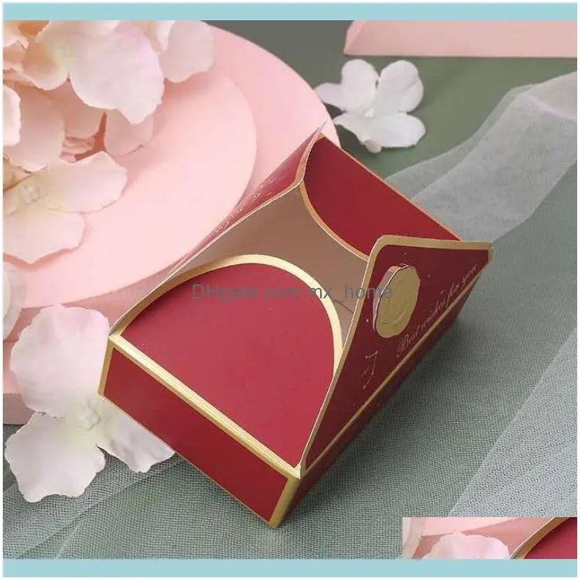 Creative Paper Box Bonbonniere Folding Cardboard Envelope Wedding Candies Gift Box Gift Wrap Packaging Wedding Supplies Packing Box
