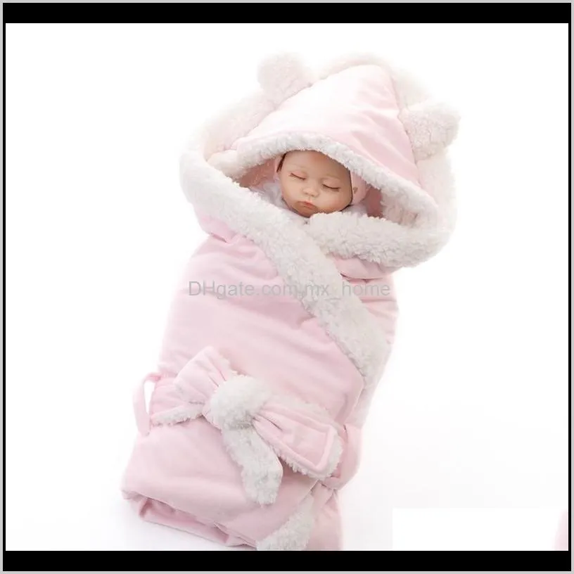 warm velvet fleece baby blanket & swaddling newborn soft fleece blanket solid bedding set cotton quilt swaddle wrap 201109