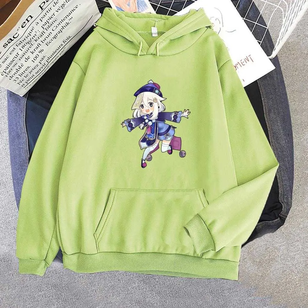 Popular Game Genshin Impact Kawaii Qi Hoodies Streetwears Harajuku Manga Girls Clothes Fashion Winter Plus Size Sweatshirts Y0901