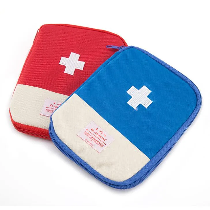 DHL100PCS Bags Organizer Liten Tomt First Aid Bag Kit Pouch Hem Office Medicinsk nödsituation