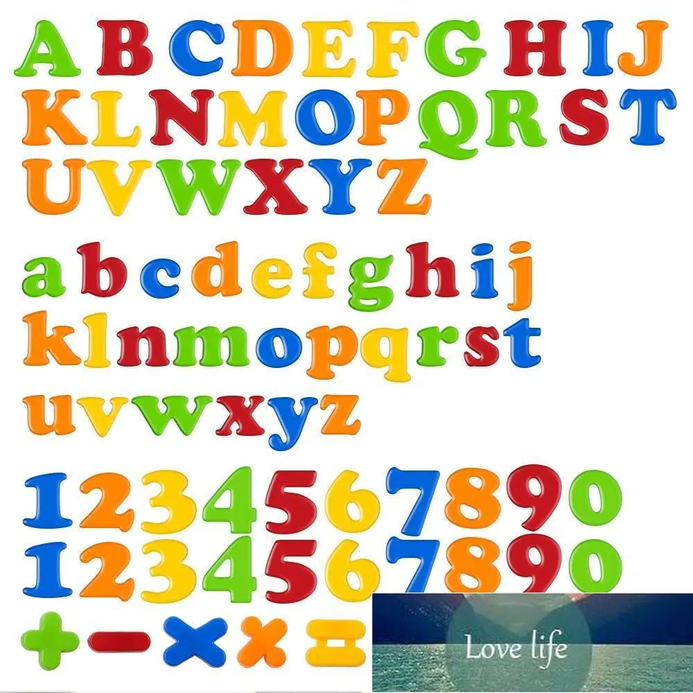 78 stks Magnetische letters Nummers Alfabet Koelkast Magneetjes Kleurrijke Plastic Educatief Speelgoed Set Preschool Leren Spelling Tellen LZ0693